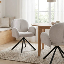Load image into Gallery viewer, Avery Swivel Fabric Dining Chair - Set Of 2 - Grey