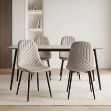 Load image into Gallery viewer, Lume Velvet Dining Chair - Set Of 4 - Light Khaki