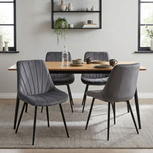 Load image into Gallery viewer, Vela Velvet Dining Chair - Set Of 4 - Dark Grey (0.224m³ - 21.5kg)