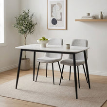 Load image into Gallery viewer, Adley Matt Ceramic Dining Table 120 x 69.5cm - White + Black