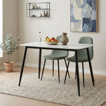 Load image into Gallery viewer, Adley Matt Ceramic Dining Table 120 x 69.5cm - White + Black