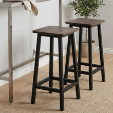 Load image into Gallery viewer, Ian Metal Bar Stool - Rustic Brown + Black