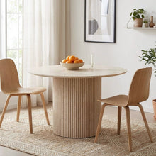 Load image into Gallery viewer, Nile Round Dining Table 120cm - Travertine