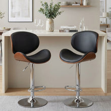 Load image into Gallery viewer, Foti Swivel Bar Stool - Black