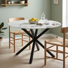 Load image into Gallery viewer, Vento Sintered Stone Round Dining Table 120x78cm - Snow White