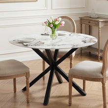 Load image into Gallery viewer, Vento Sintered Stone Round Dining Table 120x78cm - Snow White
