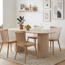 Load image into Gallery viewer, Nile Oval Dining Table 160 x 90cm - Travertine