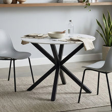 Load image into Gallery viewer, Vento Sintered Stone Round Dining Table 100x78cm - Snow White
