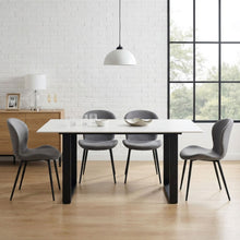Load image into Gallery viewer, 23873-bridger-matt-ceramic-dining-table-160-x-90cm-white-black-2603095
