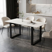 Load image into Gallery viewer, 23873-bridger-matt-ceramic-dining-table-160-x-90cm-white-black-2603091