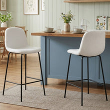 Load image into Gallery viewer, Selo Boucle Bar Stool - Set Of 2 - White
