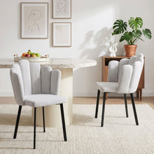 Load image into Gallery viewer, Urban Petal-shaped Upholstered Dining Chair - Set of 2 - Light Grey