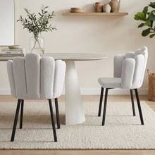 Load image into Gallery viewer, Urban Petal-shaped Upholstered Dining Chair - Set of 2 - Light Grey
