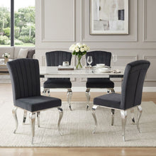 Load image into Gallery viewer, Alba Velvet Dining Chairs - Set of 4 - Charcoal