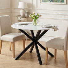 Load image into Gallery viewer, Vento Sintered Stone Round Dining Table 100x78cm - Snow White