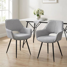 Load image into Gallery viewer, Griselda Velvet Dining Chair - Set of 2 - Grey