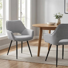 Load image into Gallery viewer, Griselda Velvet Dining Chair - Set of 2 - Grey
