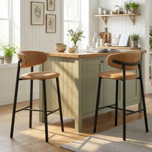 Load image into Gallery viewer, 23913-lark-fabric-bar-stool-set-of-2-camel-202603102