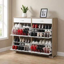 Load image into Gallery viewer, 23460-rotoroa-6-drawer-shoe-cabinet-storage-rack-oak-white--2603102