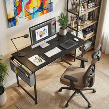Load image into Gallery viewer, Cayden 100cm Computer Desk with Storage Bag - Black