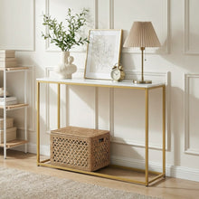 Load image into Gallery viewer, Nimbus Console Table - White Marble Look