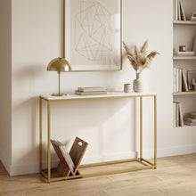 Load image into Gallery viewer, Nimbus Console Table - White Marble Look
