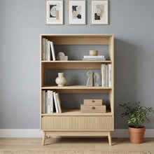 Load image into Gallery viewer, 23748-shawnee-3-tier-bookshelf-with-drawer-oak-2603115