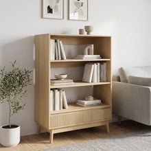 Load image into Gallery viewer, 23748-shawnee-3-tier-bookshelf-with-drawer-oak-2603116