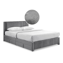Load image into Gallery viewer, 23518-gower-super-king-fabric-bed-frame-with-4-drawers-grey-2603111