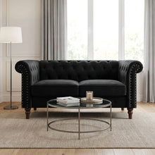 Load image into Gallery viewer, Chesley Velvet 2 Seater Sofa - Black