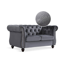 Load image into Gallery viewer, Emily Velvet 2 Seater Sofa – Grey