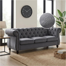Load image into Gallery viewer, Emily Velvet 3 Seater Sofa – Grey