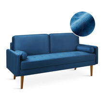 Load image into Gallery viewer, Alaina Velvet 3 Seater Sofa - Blue