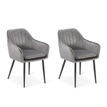 Load image into Gallery viewer, 23814-adelaide-velvet-dining-armchairs-set-of-2-light-grey-2603115