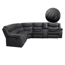 Load image into Gallery viewer, 23028-mandan-electric-recliner-corner-sofa-black-2603123
