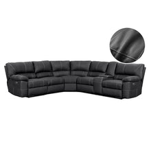 Load image into Gallery viewer, Kingston Electric Recliner Corner Sofa - Black