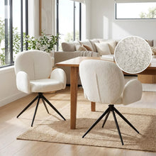 Load image into Gallery viewer, 23901-marlowe-swivel-boucle-dining-chair-set-of-2-white-2602271