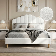 Load image into Gallery viewer, Gairich Boucle Double Bed Frame - White