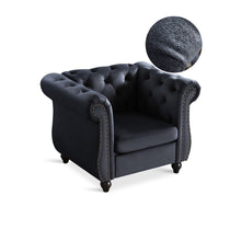 Load image into Gallery viewer, Emily Velvet Occasional Chair - Black