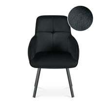 Load image into Gallery viewer, Elora Swivel Velvet Dining Chair - Set of 2 - Black