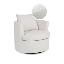 Load image into Gallery viewer, Luva Velvet Swivel Armchair - Cream