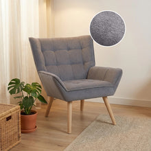 Load image into Gallery viewer, Amelia Rubberwood Armchair - Dark Grey