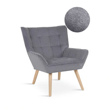 Load image into Gallery viewer, Amelia Rubberwood Armchair - Dark Grey
