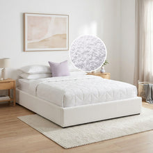 Load image into Gallery viewer, Fomo Boucle Queen Gas Lift Bed Frame - White