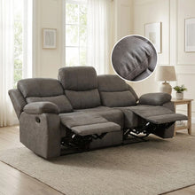 Load image into Gallery viewer, Wilson Manual 3 Seater Recliner Sofa - Brown