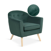 Load image into Gallery viewer, Millo Velvet Armchair - Dark Green