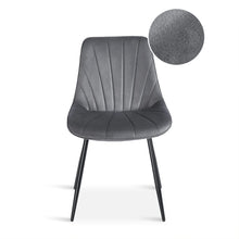 Load image into Gallery viewer, Vela Velvet Dining Chair - Set Of 4 - Dark Grey (0.224m³ - 21.5kg)