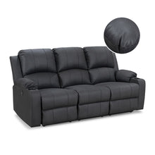 Load image into Gallery viewer, Marton Electric 3 Seater Recliner Sofa - Black