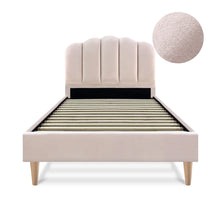 Load image into Gallery viewer, Daisy Velvet Single Bed Frame - Champagne Pink