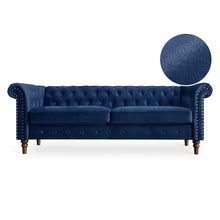 Load image into Gallery viewer, 23232-c-chesley-velvet-3-seater-sofa-navy-blue-2603115